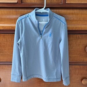 johnnie-O Boys Performance Boys Gray Quarter-Zip Sweatshirt, good condition